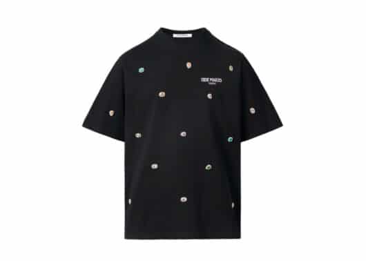 13De Marzo Fancy Colored Artificial Diamond Tee Black