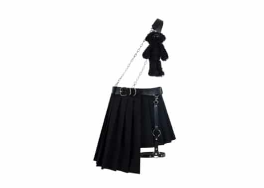 13De Marzo Function Palda Bear Pleated Skirt Black