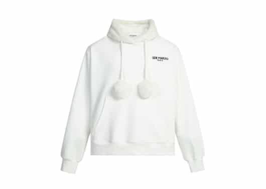 13De Marzo Rabbit Ear Fur Hoodie White - Image 2