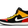 Air Jordan 1 Mid Black Amarillo Orange - Image 2
