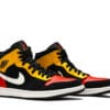 Air Jordan 1 Mid Black Amarillo Orange - Image 3