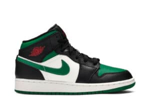 Air Jordan 1 Mid Green Toe (GS)