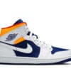 Air Jordan 1 Mid Royal Blue Laser Orange