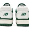 Heel View of the New Balance 550 White Green Sneaker