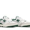 Front Side View of the New Balance 550 White Green Sneaker
