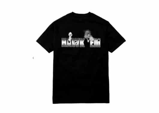 Pop Smoke x Vlone Hawk Em' Tee Black