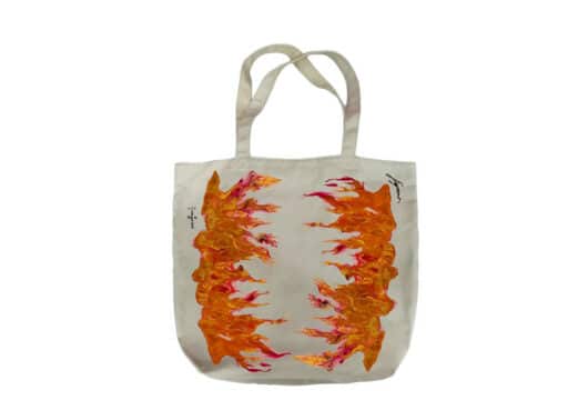 Travis Scott Cactus Jack For Fragment Flames Tote Cream - Image 2
