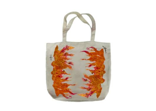 Travis Scott Cactus Jack For Fragment Flames Tote Cream