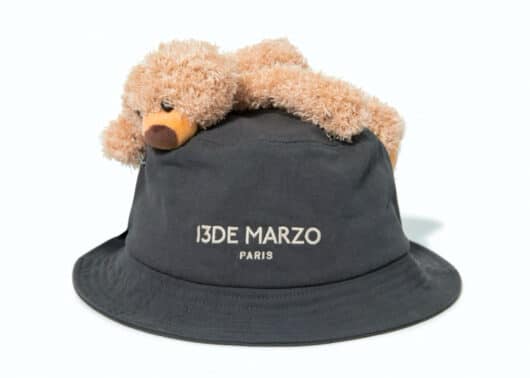 13De Marzo Lazy Palda Bear Uniform Bucket Hat Taupe