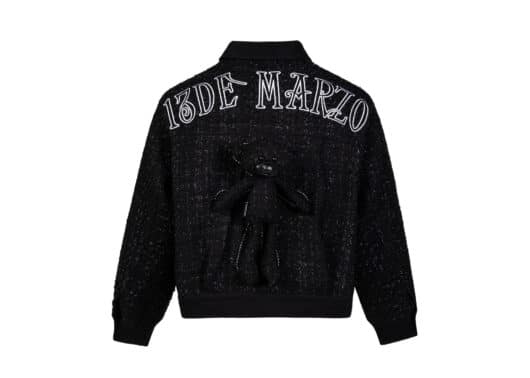 13De Marzo Tweed Palda Bear Jacket Black