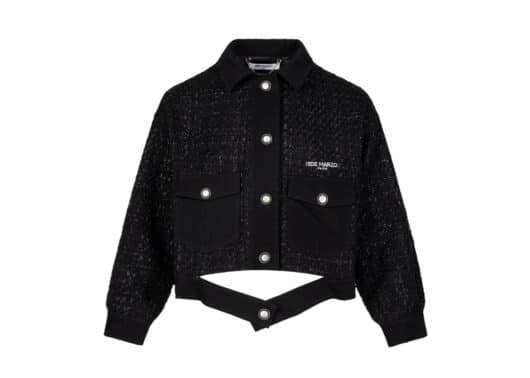 13De Marzo Tweed Palda Bear Jacket Black