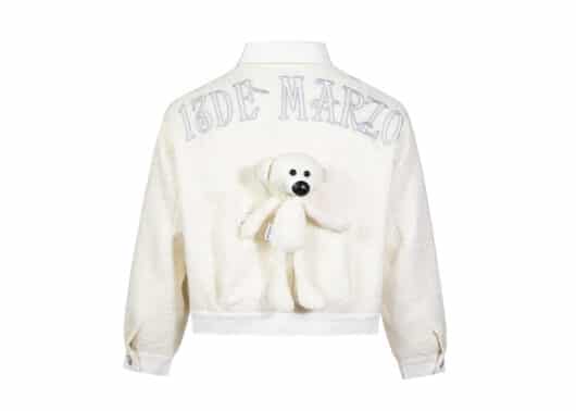 13De Marzo Tweed Palda Bear Jacket White