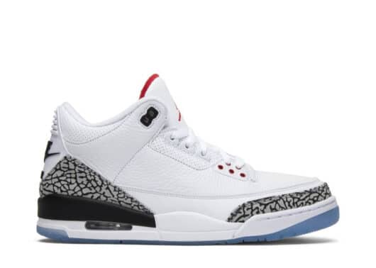 Air Jordan 3 Retro Free Throw Line White Cement (With Flaw)