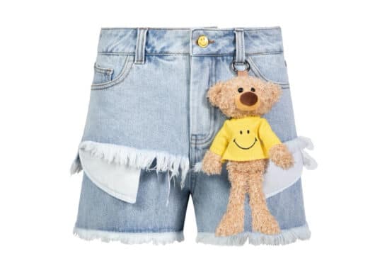 13De Marzo Palda Bear Velcro Patch Shorts Blue