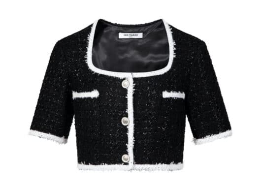 13De Marzo Tweed Palda Bear Tops Black - Image 2