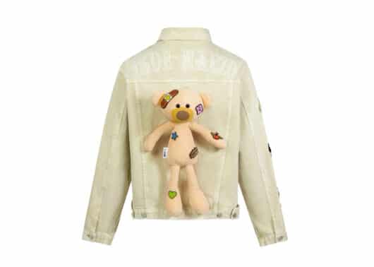 13De Marzo Palda Bear Velcro Patch Denim Jacket Ash Yellow