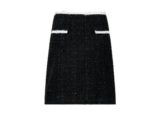 13De Marzo Tweed Palda Bear Package Hip Skirt Black - Image 2