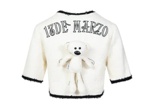 13De Marzo Tweed Palda Bear Tops White