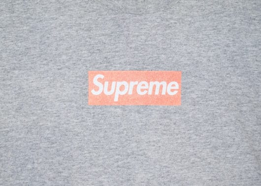 Supreme Orange Box Logo 1999 Tee Grey Size L