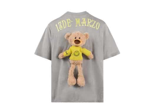 13De Marzo Allover Smiley Palda Bear Tee Grey
