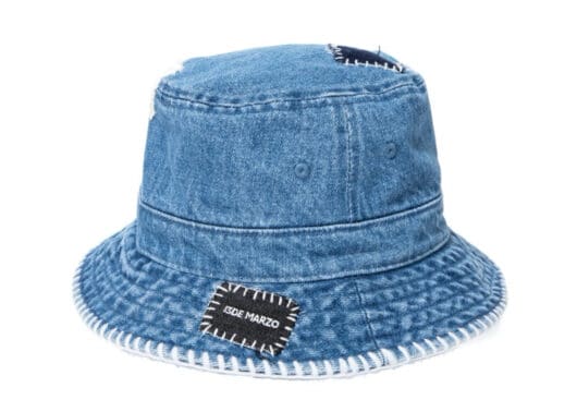 13De Marzo Palda Bear Denim Bucket Hat Dark Blue - Image 2