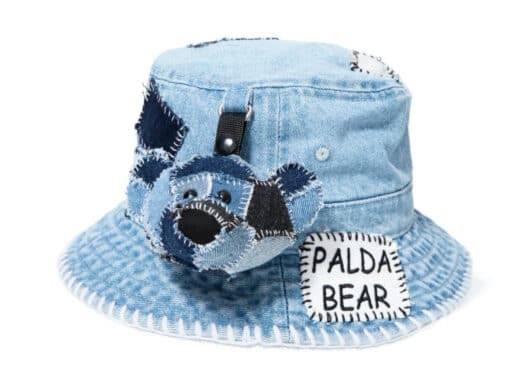 13De Marzo Palda Bear Denim Bucket Hat Light Blue