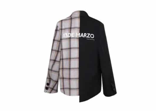 13De Marzo Plaid Blazer Jacket Black - Image 2