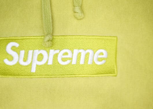 Supreme Acid Green Box Logo Hoodie SizeM 2012 - Image 2