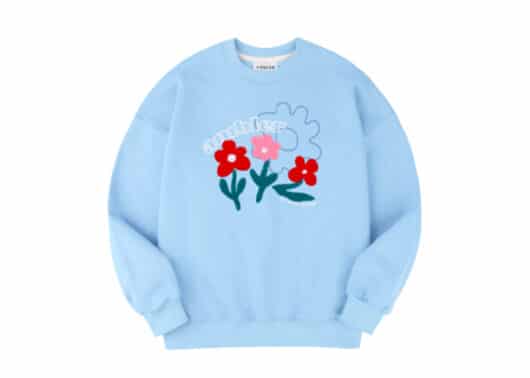 Ambler Flower Crewneck Blue AMM912