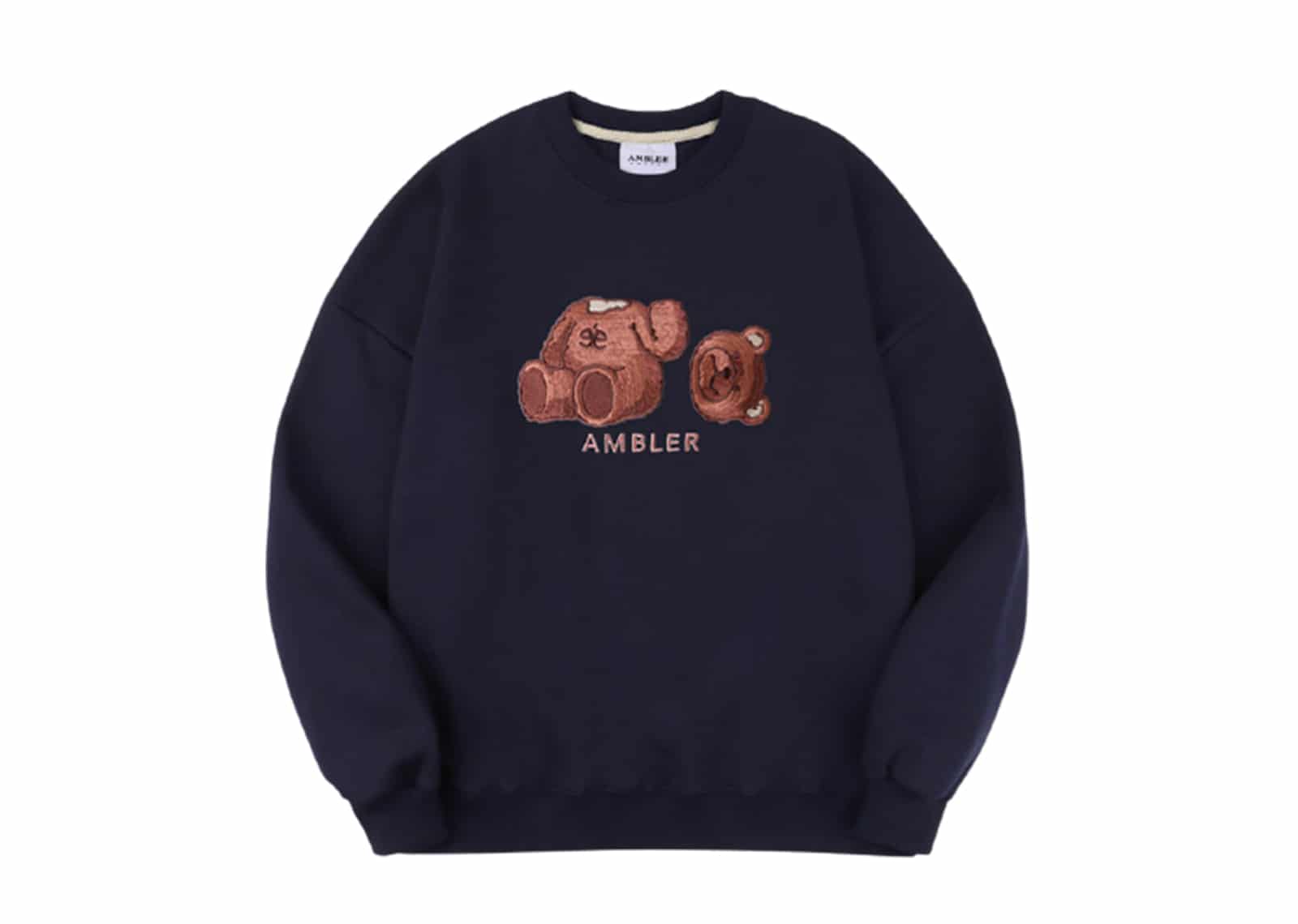 Buy Ambler Oops Bear Crewneck Navy AMM718 Online in Australia | KickSTW