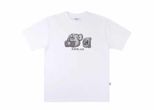 Ambler Oops Bear Tee White AS801