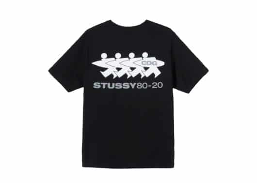 Stussy x CDG Surfman Tee Black