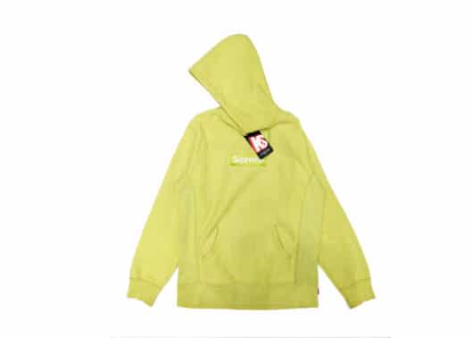 Supreme Acid Green Box Logo Hoodie SizeM 2012