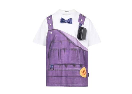 13 De Marzo x Popmart Printed Overall Palda Bear Tee White/Purple - Image 2