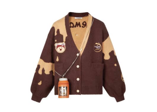 13De Marzo x POP MART Canned Coffee Cardigan Brown