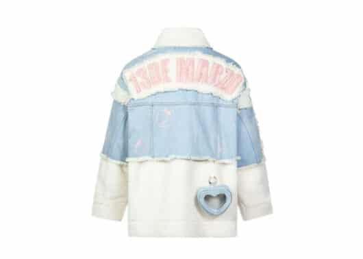 13De Marzo x POP MART Peach Biscuit Stick Lamb Wool Coat Blue - Image 2