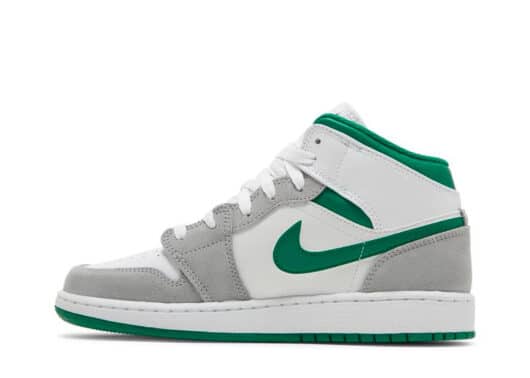 Air Jordan 1 Mid SE White Pine Green Smoke Grey (GS)