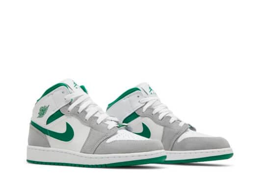 Air Jordan 1 Mid SE White Pine Green Smoke Grey (GS)