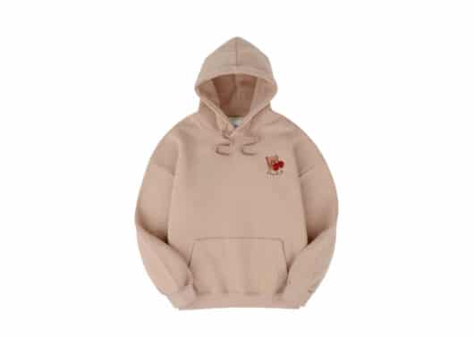 Ambler Do Battle With Bear Hoodie Beige AHP811