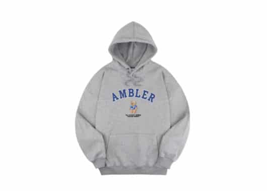 Ambler School Look Bear Hoodie Grey AHP804
