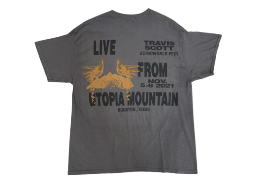 Travis Scott Flower Portal Tee Grey - Image 2