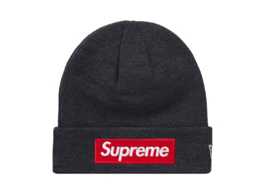 Supreme New Era Box Logo Beanie (FW21) Charcoal