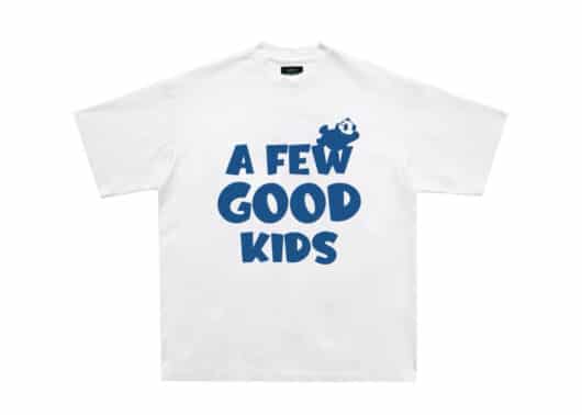 A Few Good Kids Panda Logo Tee White/Blue