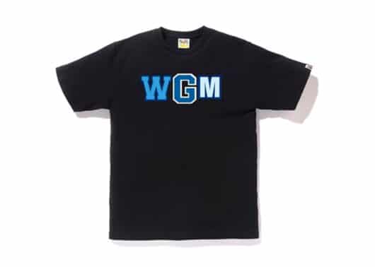 BAPE Blue ABC WGM Milo Gold Zip Shark Tee Black