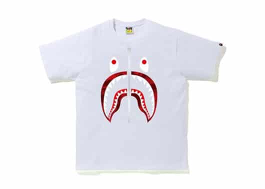 Bape Color Camo Shark Tee (SS20) White/Red