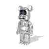 Bearbrick x BAPE x Hajime Sorayama Baby Milo 1000% Silver - Image 2