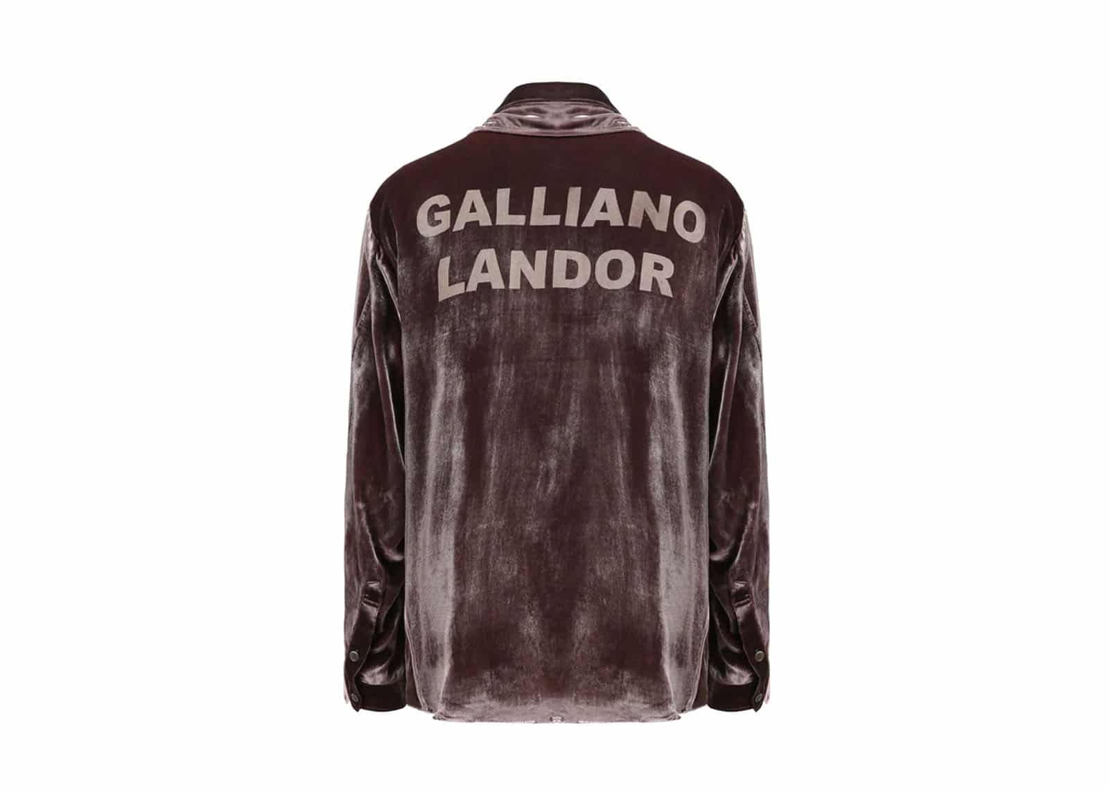 Buy Galliano Landor DoublePocket Silk Velvet Shirt Brown Online in