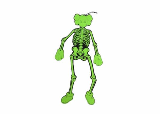 KAWS Skeleton Board Cutout Ornament Green