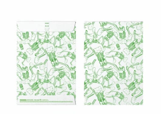 KAWS Skeleton Board Cutout Ornament Green - Image 3