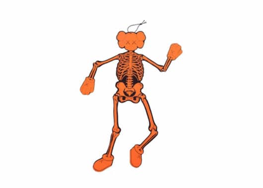 KAWS Skeleton Board Cutout Ornament Orange